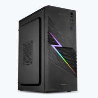 ZEBRONICS LIGHTNING ATX MID Tower Cabinet  (Black)